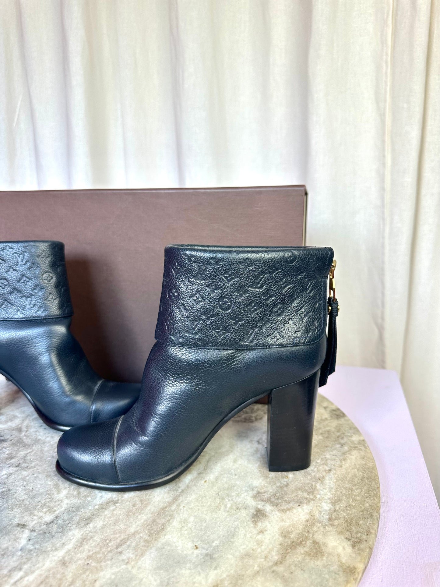 Laarsjes Louis Vuitton donkerblauw - Maat 36