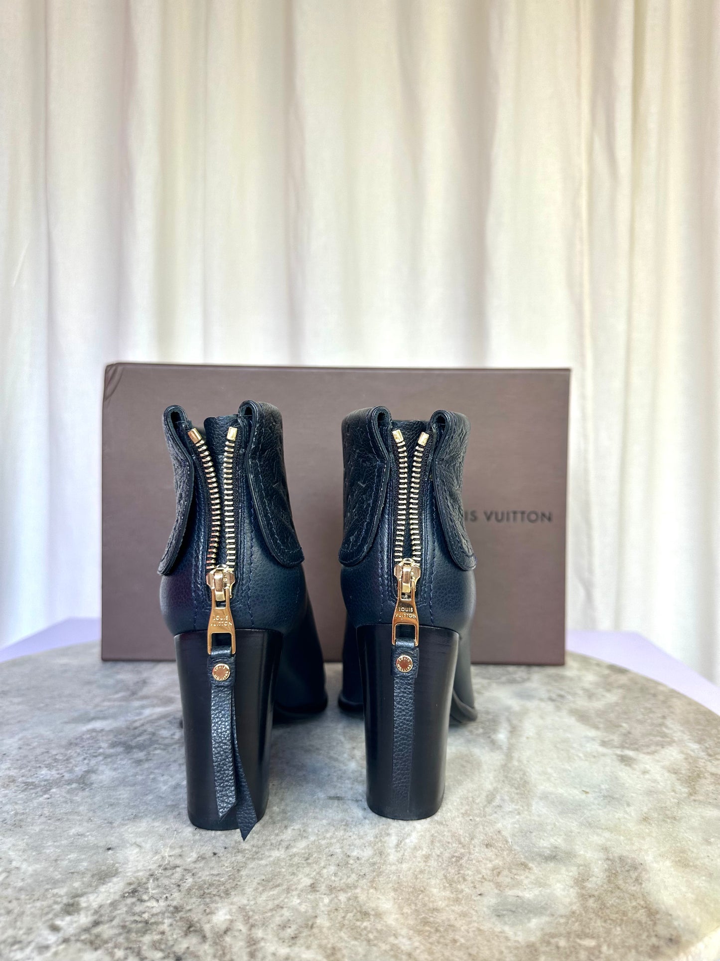 Laarsjes Louis Vuitton donkerblauw - Maat 36