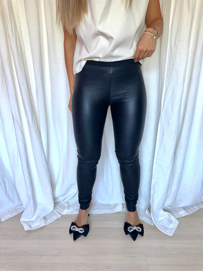 Legging Dante6 lederlook zwart maat 2