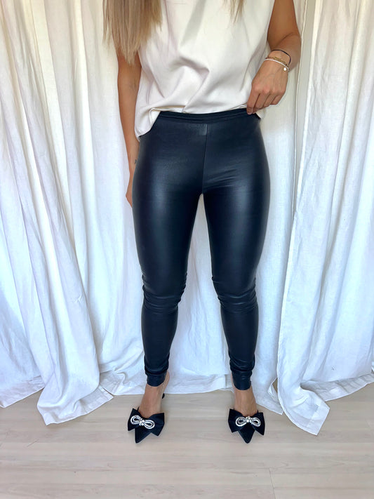 Legging Dante6 lederlook zwart maat 2
