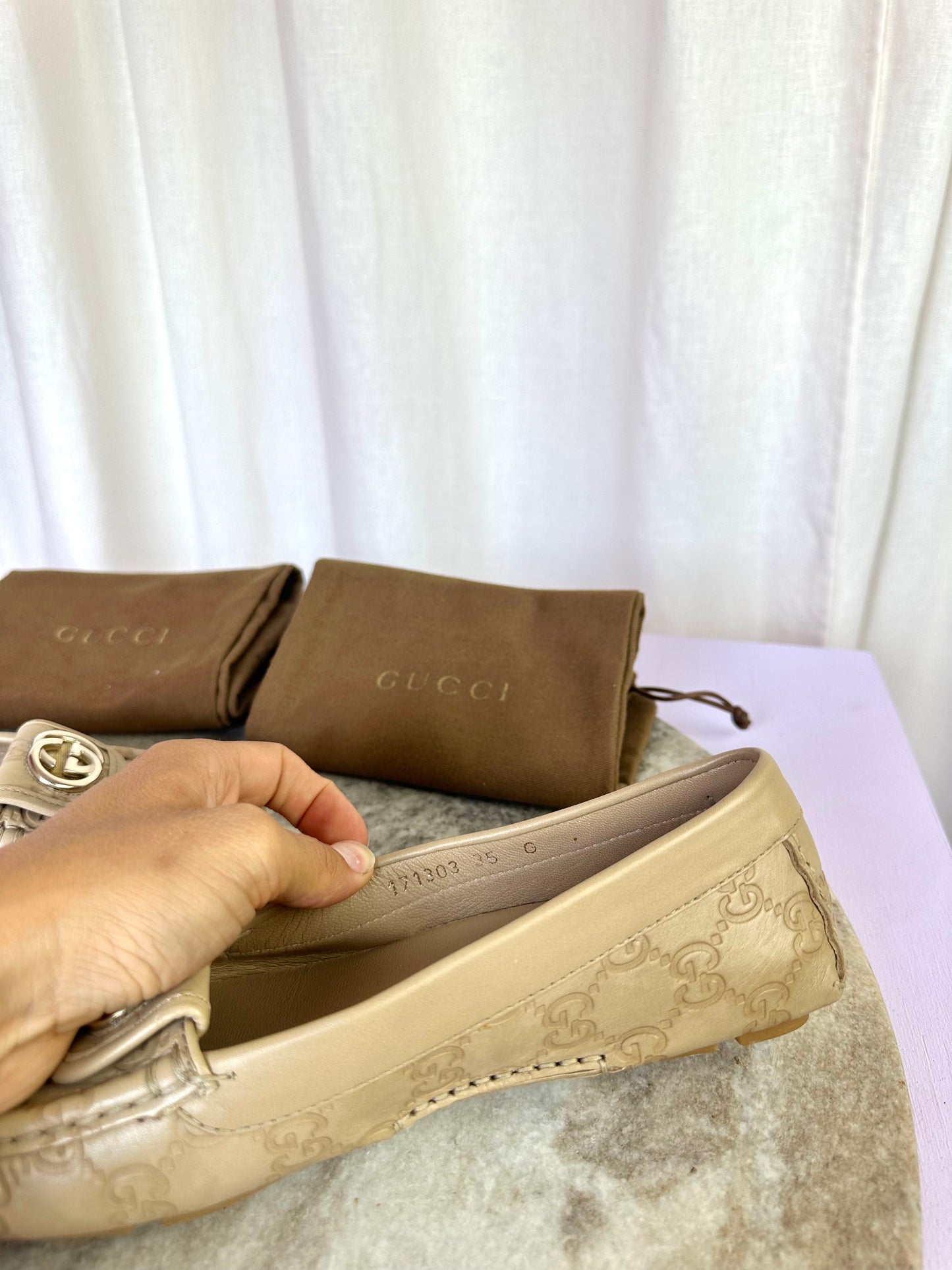 Loafers Gucci beige - Maat 36