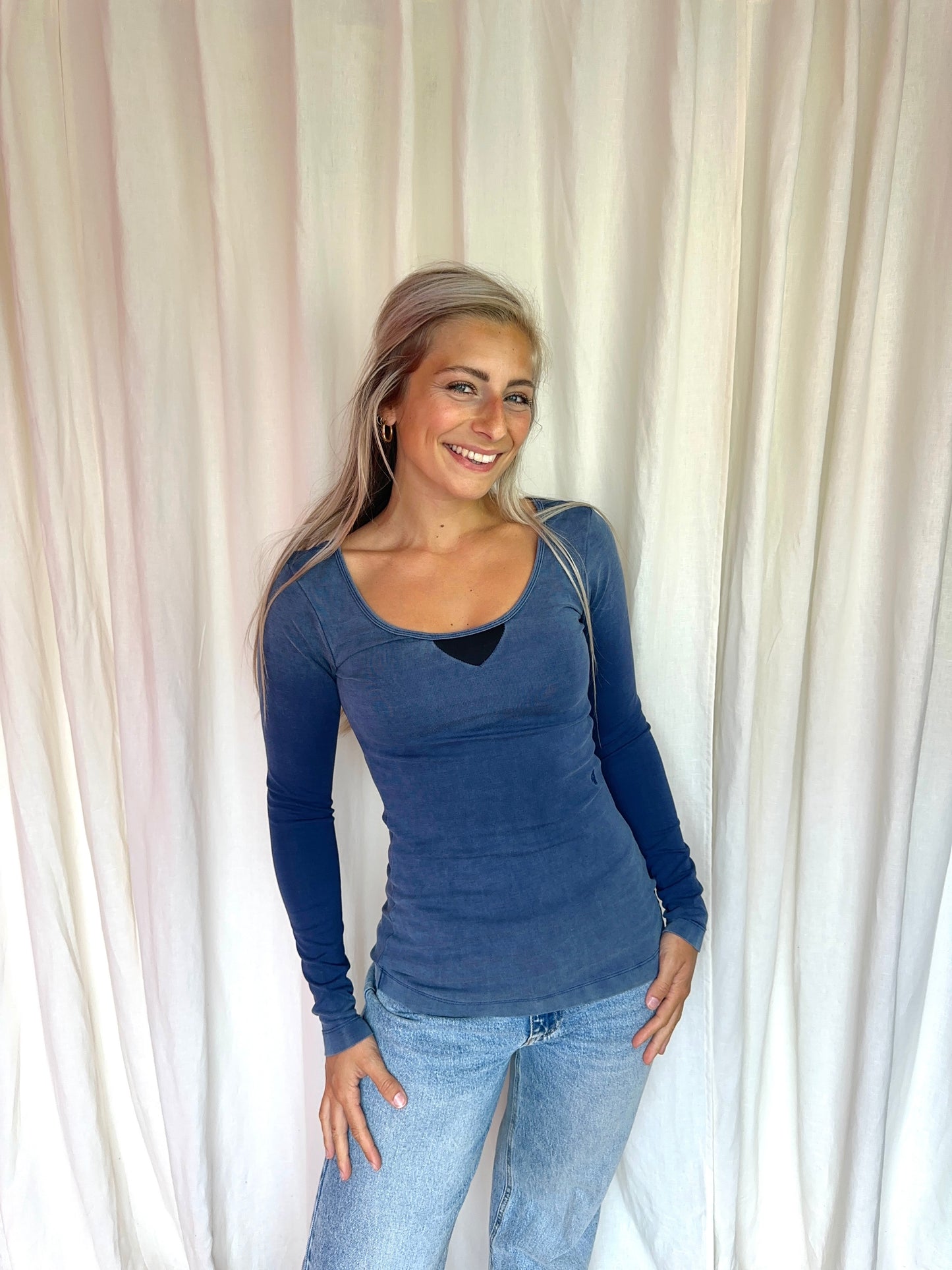 Longsleeve G-Star jeansblauw maat S