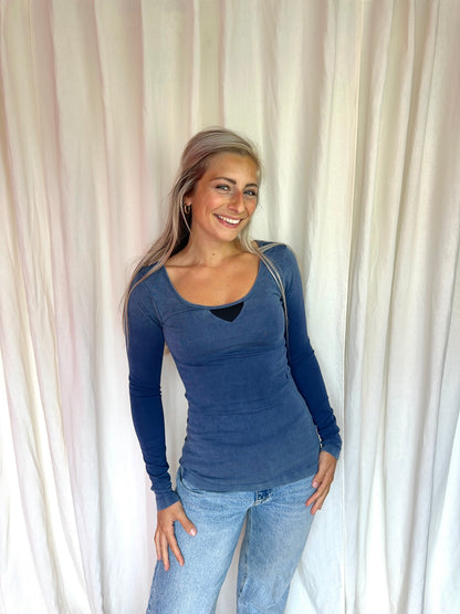 Longsleeve G-Star jeansblauw maat S