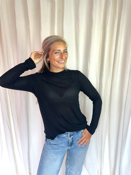 Longsleeve Yaya zwart maat M