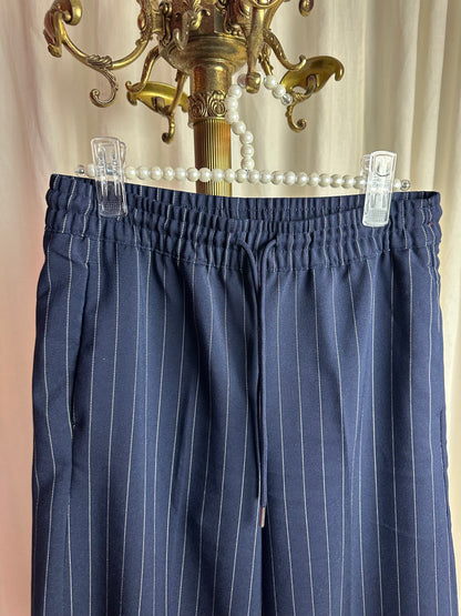 Pantalon H&M Divided streep donkerblauw,wit maat XXS