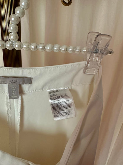Pantalon H&M wide leg crème maat 36