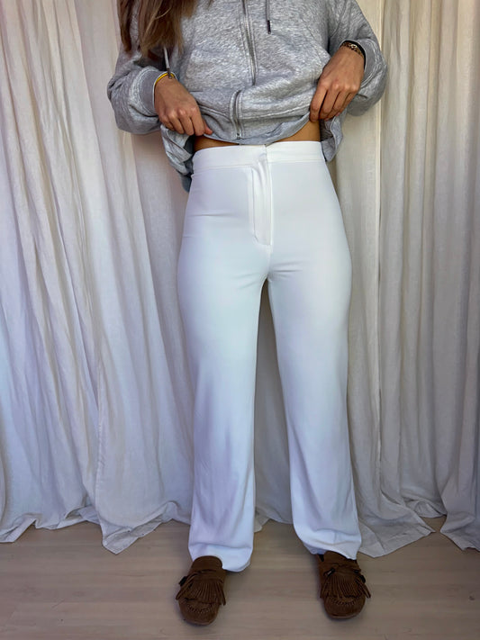 Pantalon H&M wide leg crème maat 36