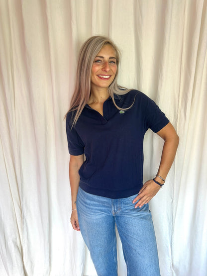 Polo Lacoste donkerblauw maat S