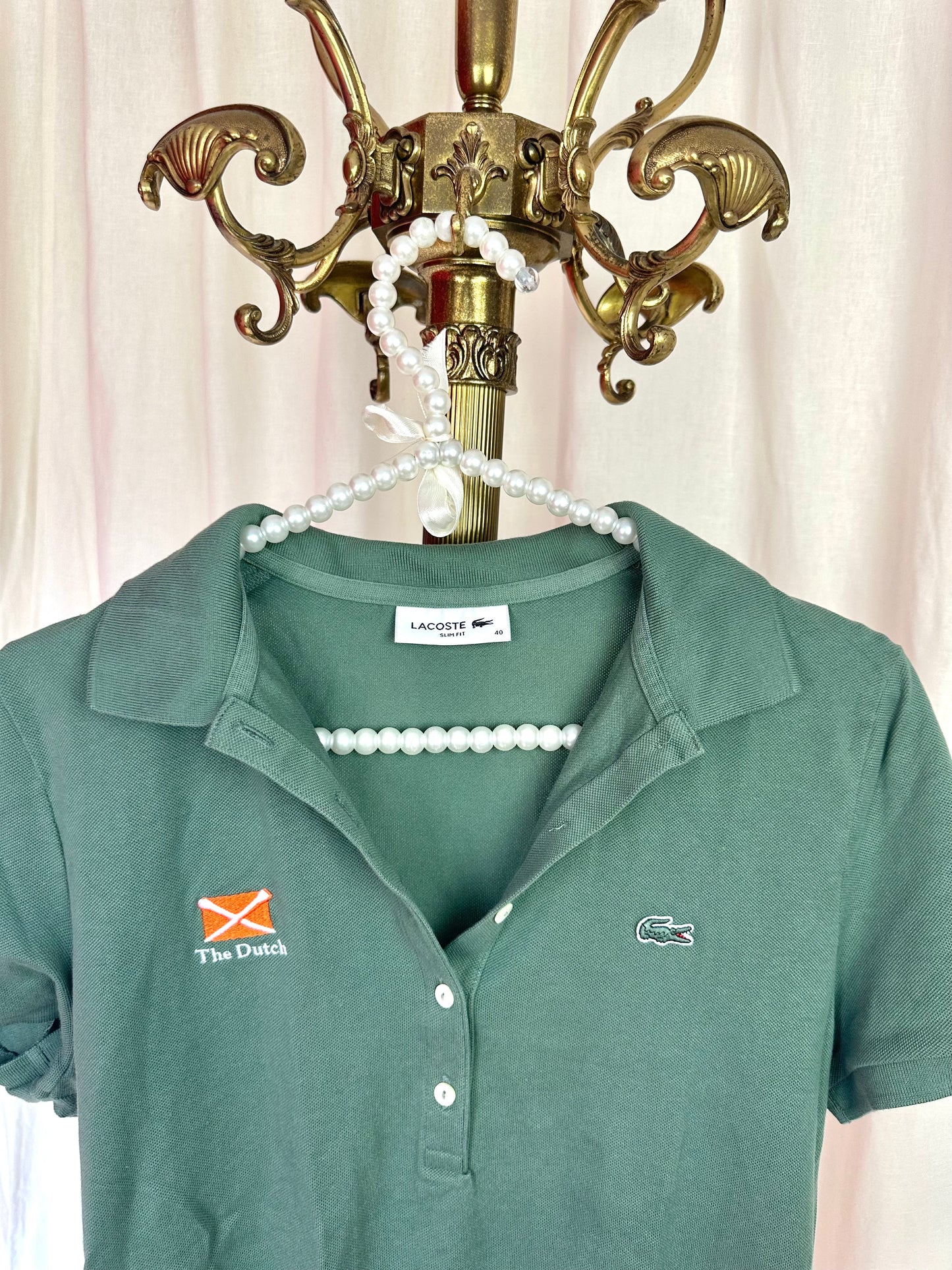 Polo Lacoste groen maat 40