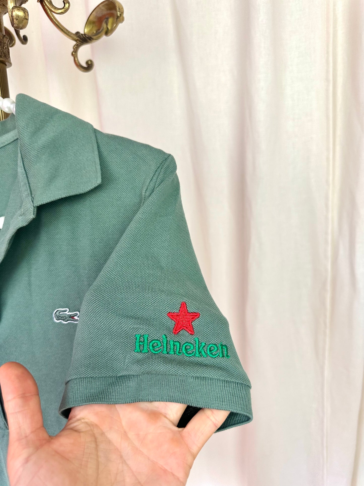 Polo Lacoste groen maat 40
