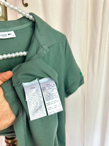 Polo Lacoste groen maat 40