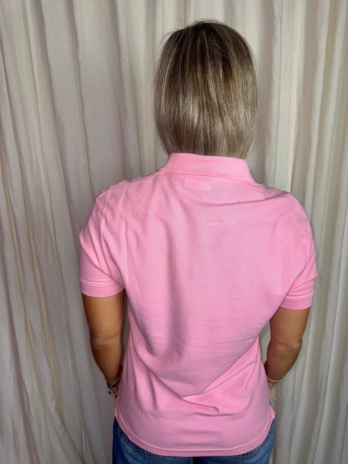 Polo Lacoste korte mouw lichtroze maat S
