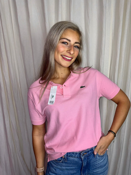 Polo Lacoste korte mouw lichtroze maat S