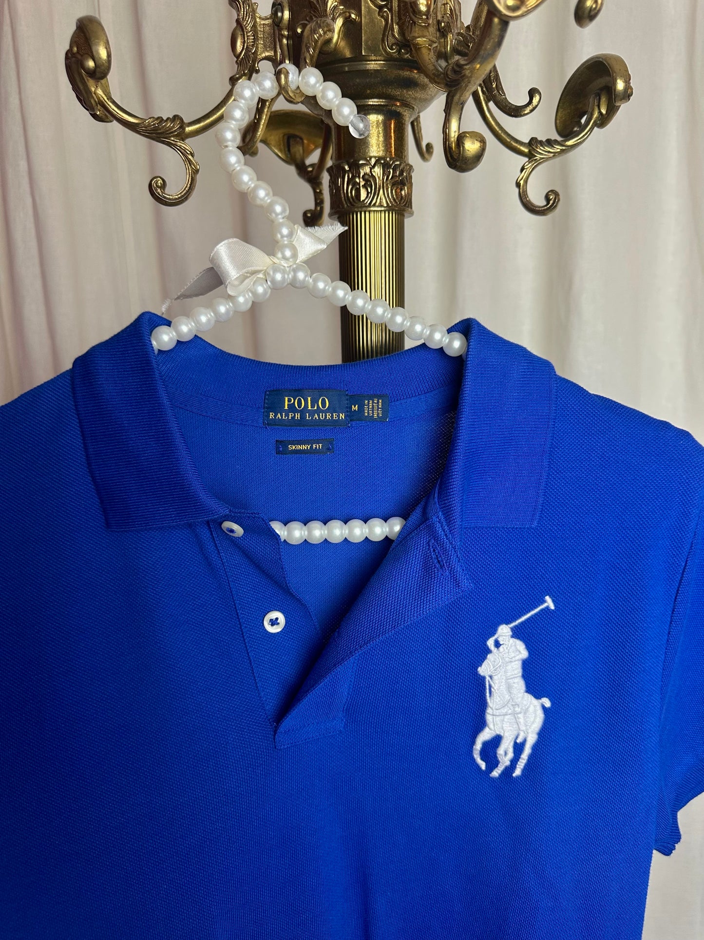 Polo Ralph Lauren skinny fit cobalt blauw maat M