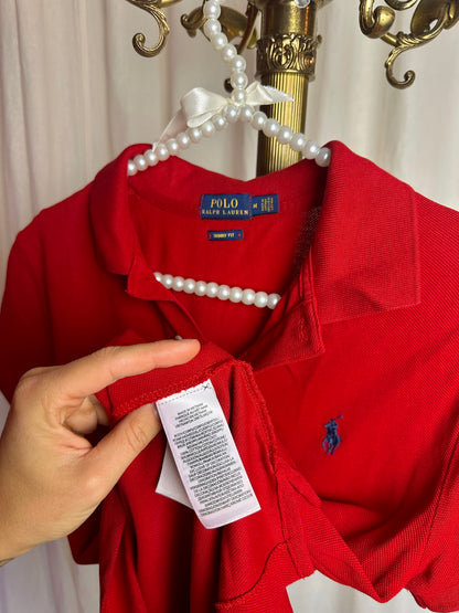 Polo Ralph Lauren skinny fit korte mouw rood maat M