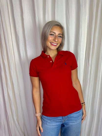 Polo Ralph Lauren skinny fit korte mouw rood maat M