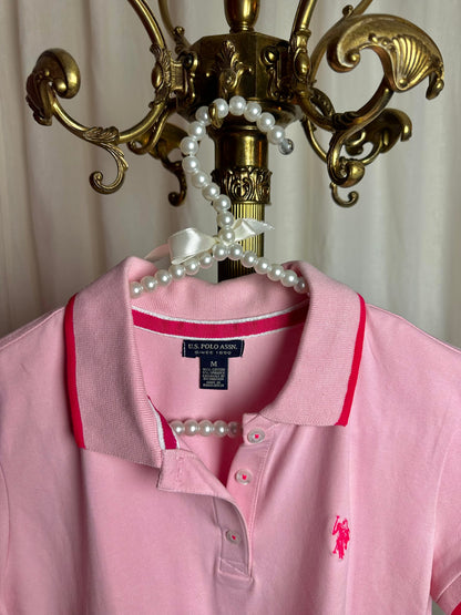 Polo U.S. ASSN korte mouw lichtroze,roze maat M