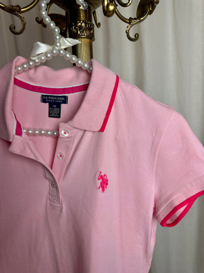 Polo U.S. ASSN korte mouw lichtroze,roze maat M