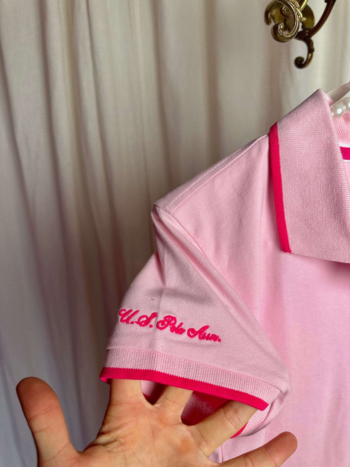 Polo U.S. ASSN korte mouw lichtroze,roze maat M