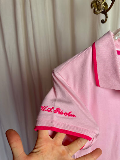 Polo U.S. ASSN korte mouw lichtroze,roze maat M
