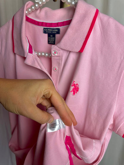 Polo U.S. ASSN korte mouw lichtroze,roze maat M
