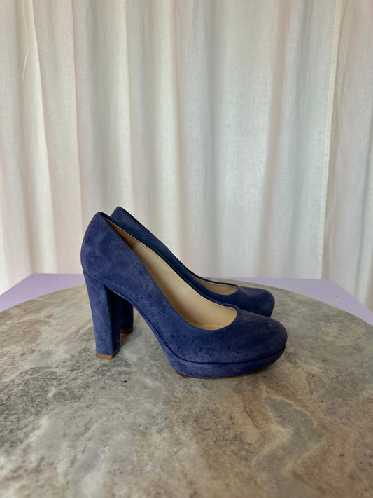 Pumps Unisa hakken suede blauw maat 36