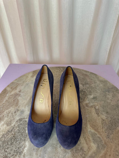 Pumps Unisa hakken suede blauw maat 36