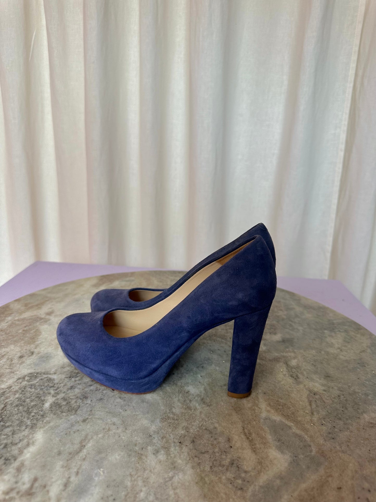 Pumps Unisa hakken suede blauw maat 36