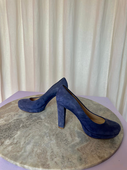 Pumps Unisa hakken suede blauw maat 36