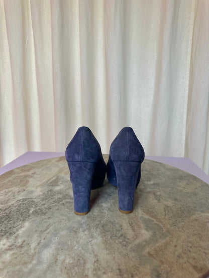 Pumps Unisa hakken suede blauw maat 36