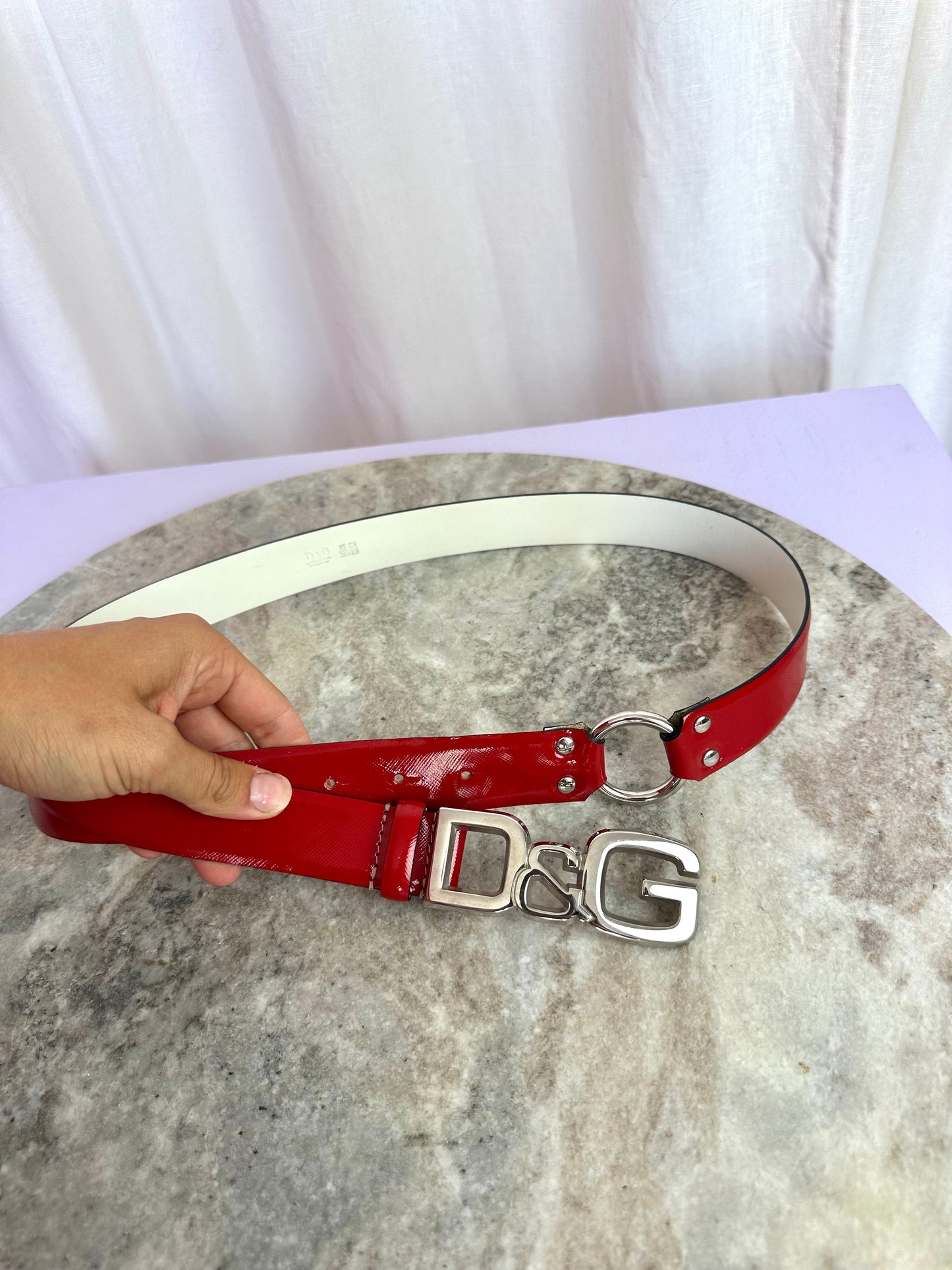 Riem D&G lak rood - 95CM