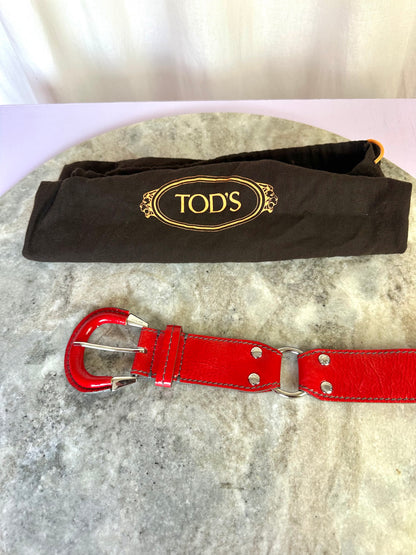 Riem Tod's lakleer rood - 95CM