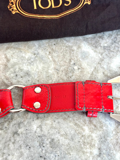 Riem Tod's lakleer rood - 95CM