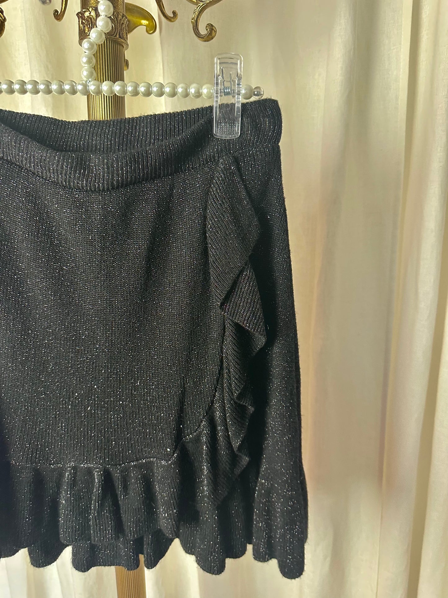 Rok Ambika glitters zwart maat M/L