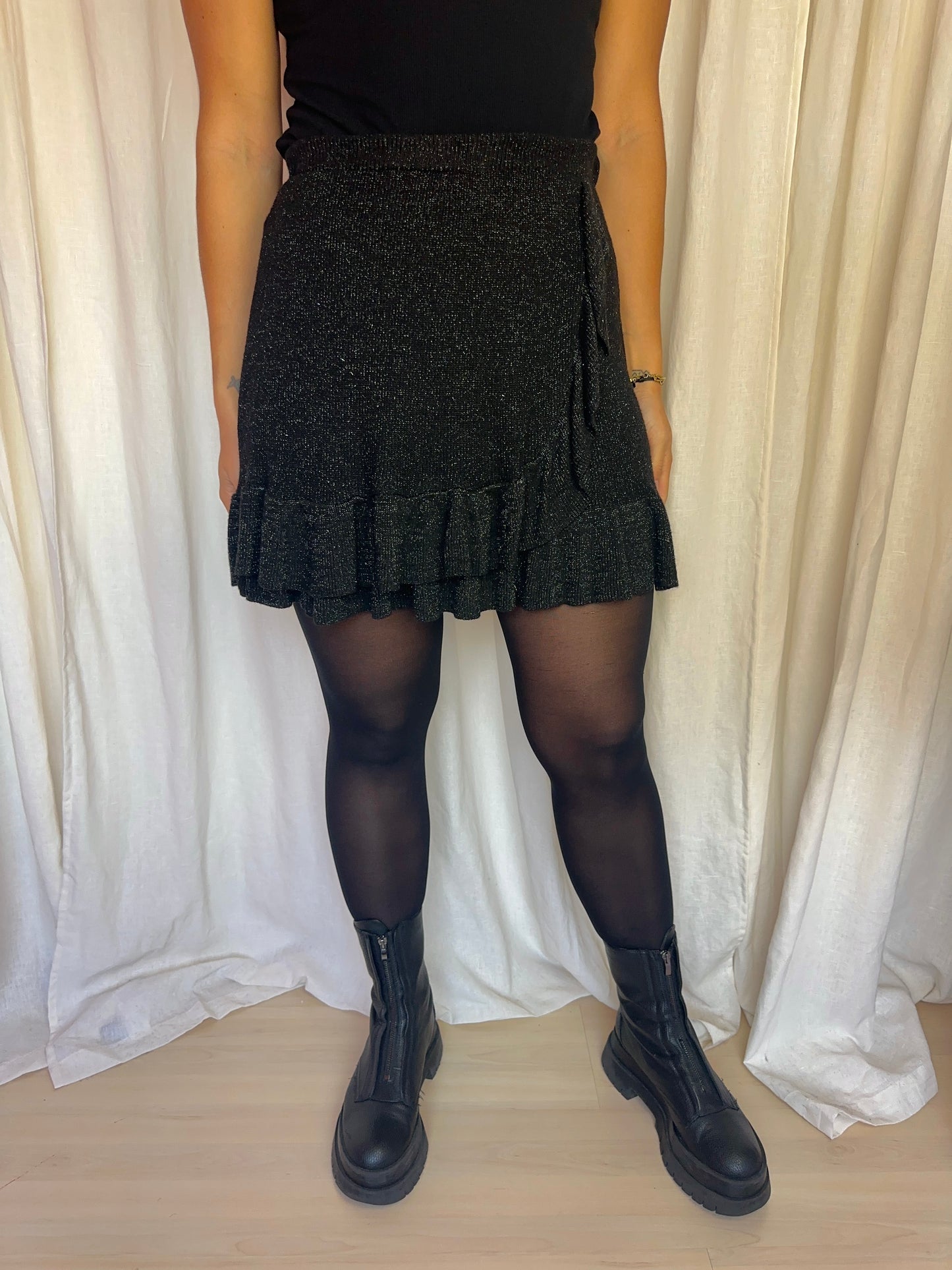 Rok Ambika glitters zwart maat M/L