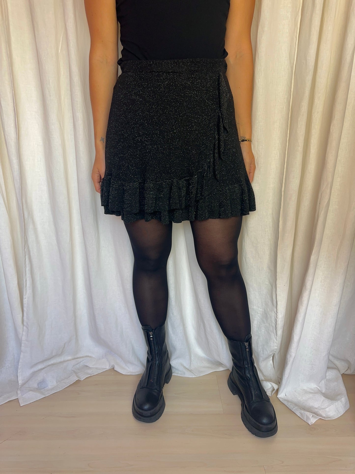 Rok Ambika glitters zwart maat M/L