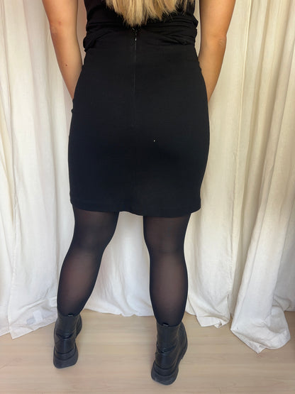 Rok Anna Rachele print kettingen goud,roze,zwart maat 40