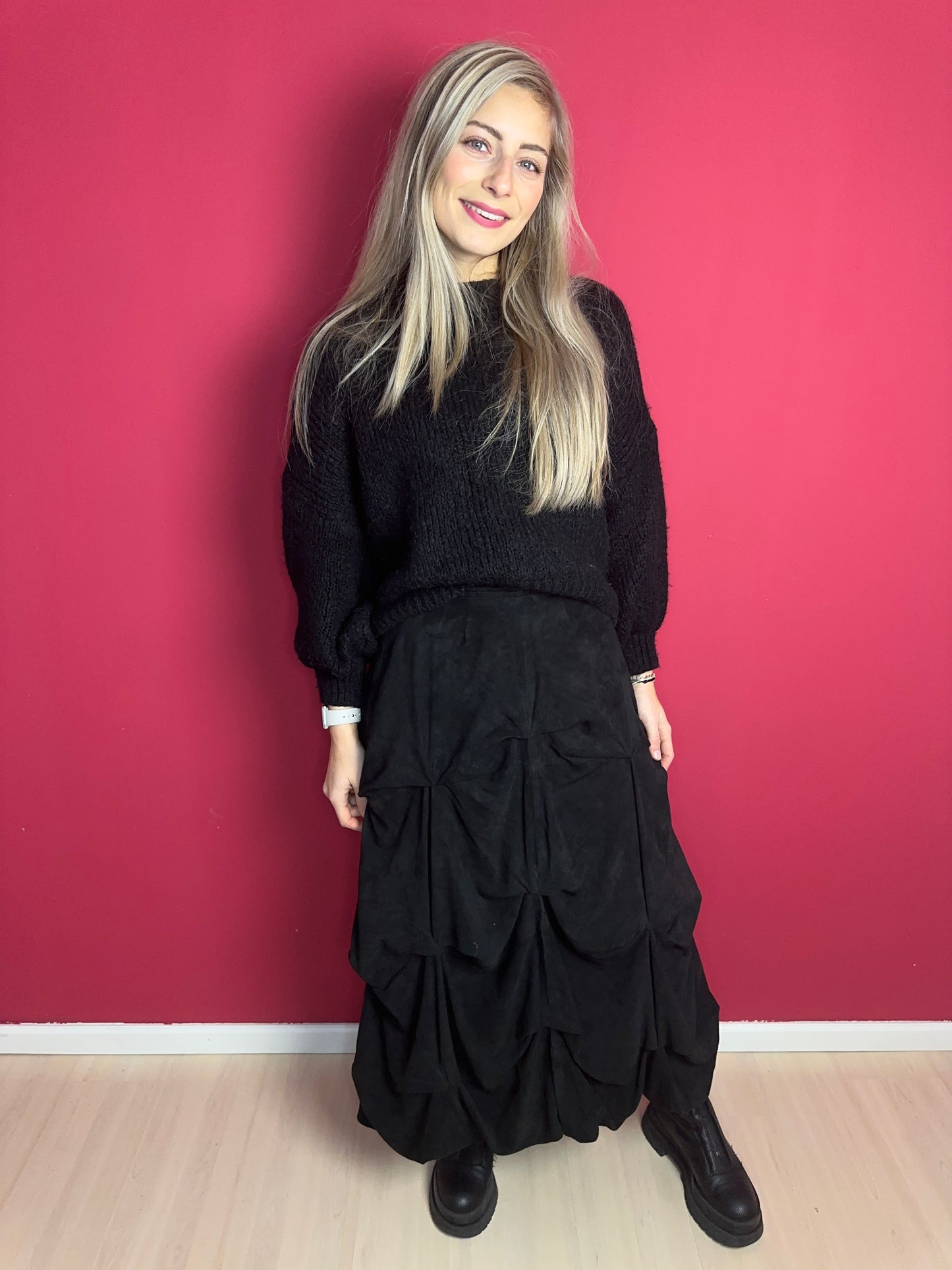 Rok COSH suede zwart - Maat 36