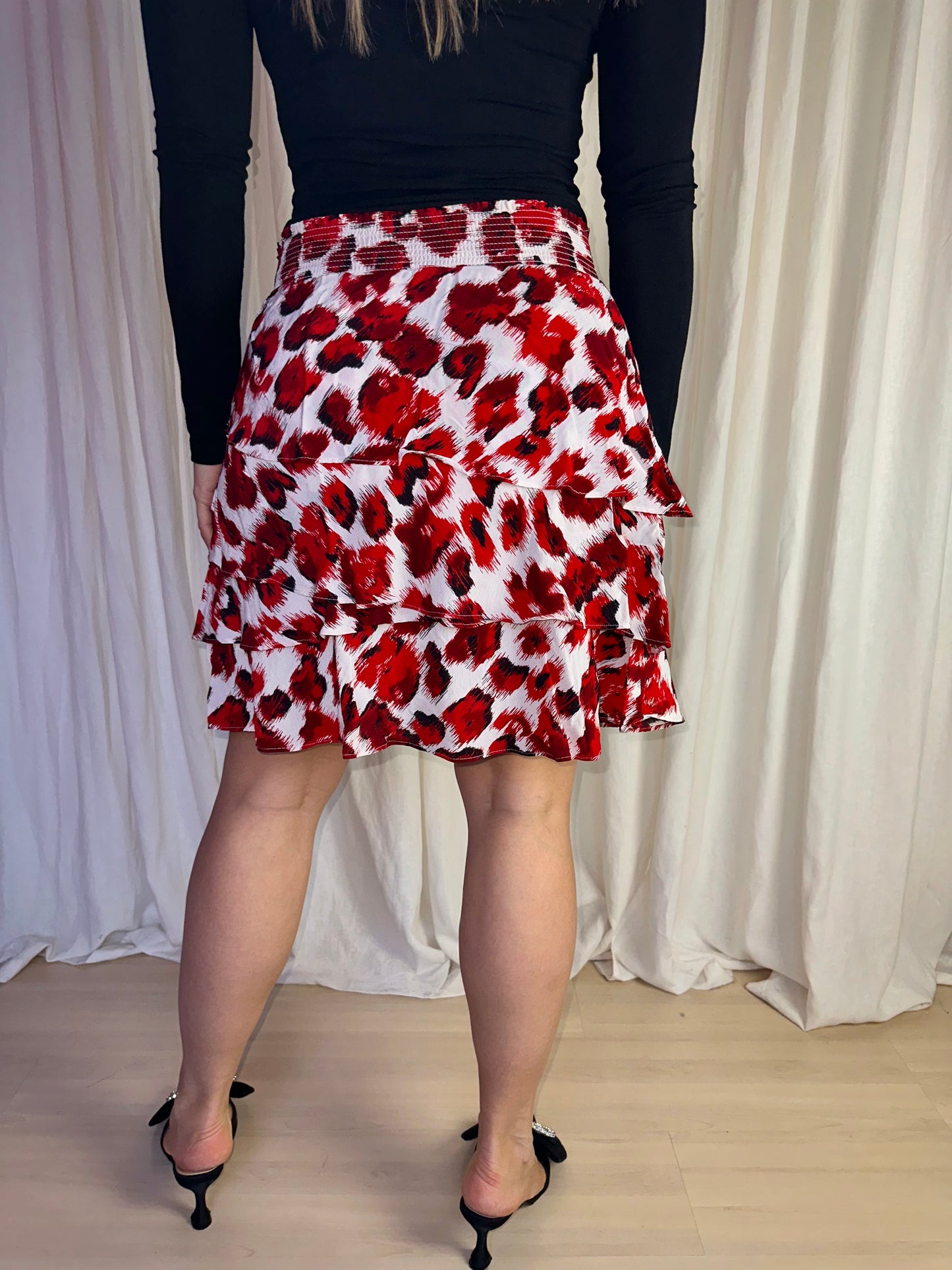 Rok Dante6 print rood - Maat 5