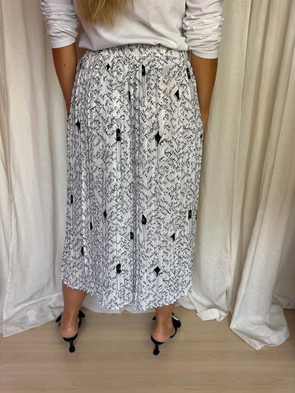 Rok Elisabetta Franchi Gonna plissé letters wit,zwart maat 40