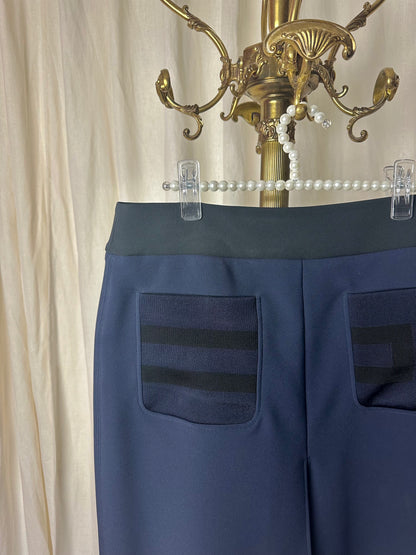 Rok Elisabetta Franchi donkerblauw/zwart italiaanse maat 46 - maat 40 (L)