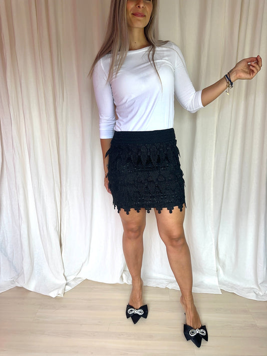 Rok Essentiel Antwerp kant zwart maat 36