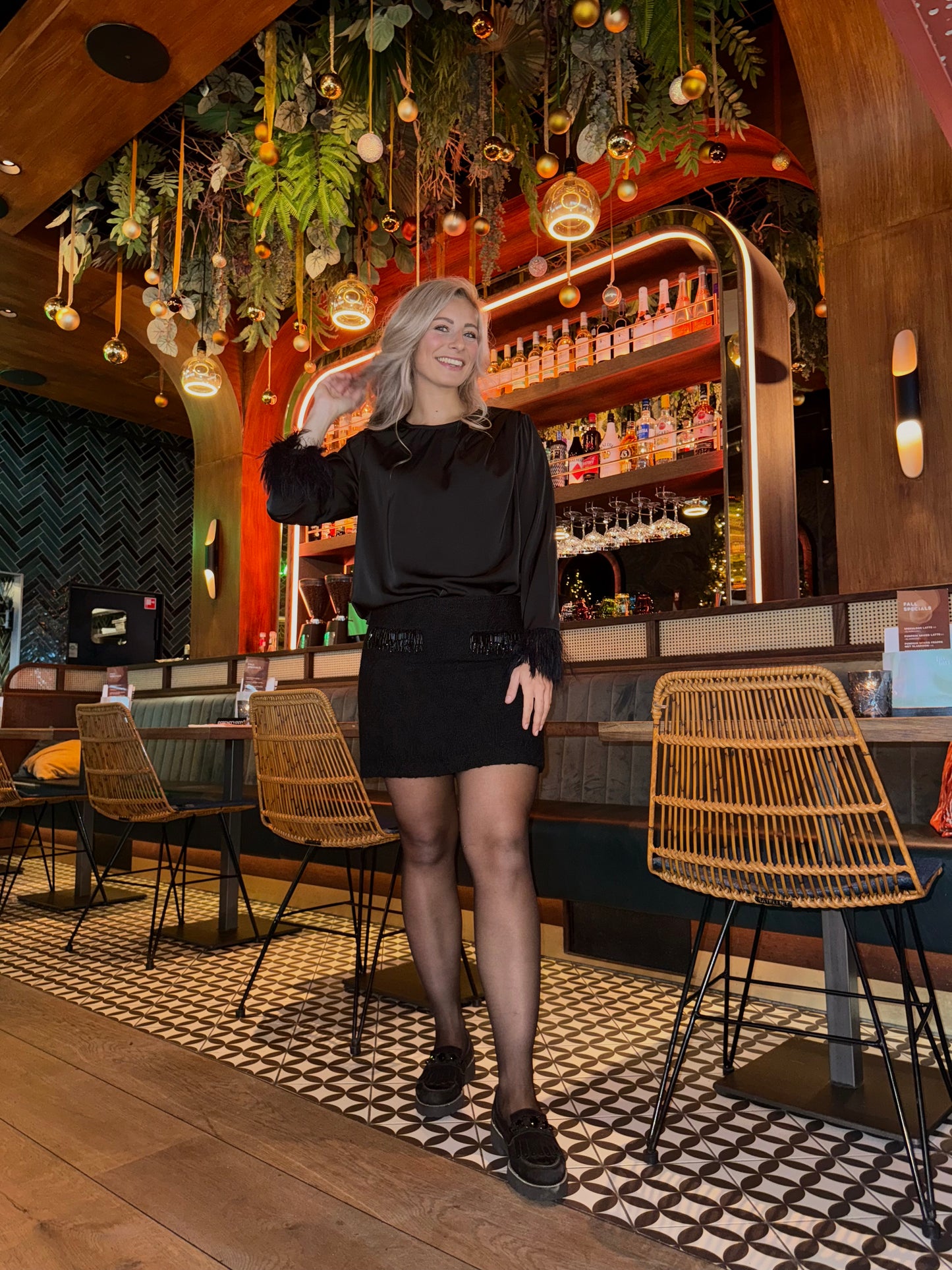 Rok HOSS strass zwart - Maat 40