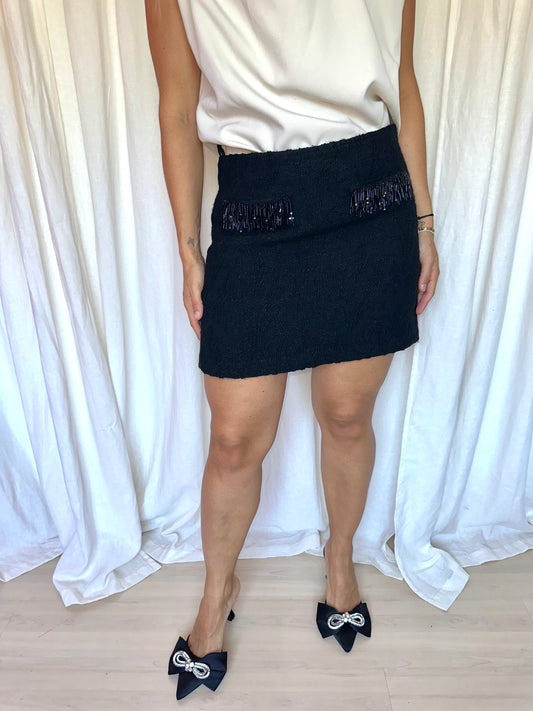 Rok HOSS strass zwart - Maat 40