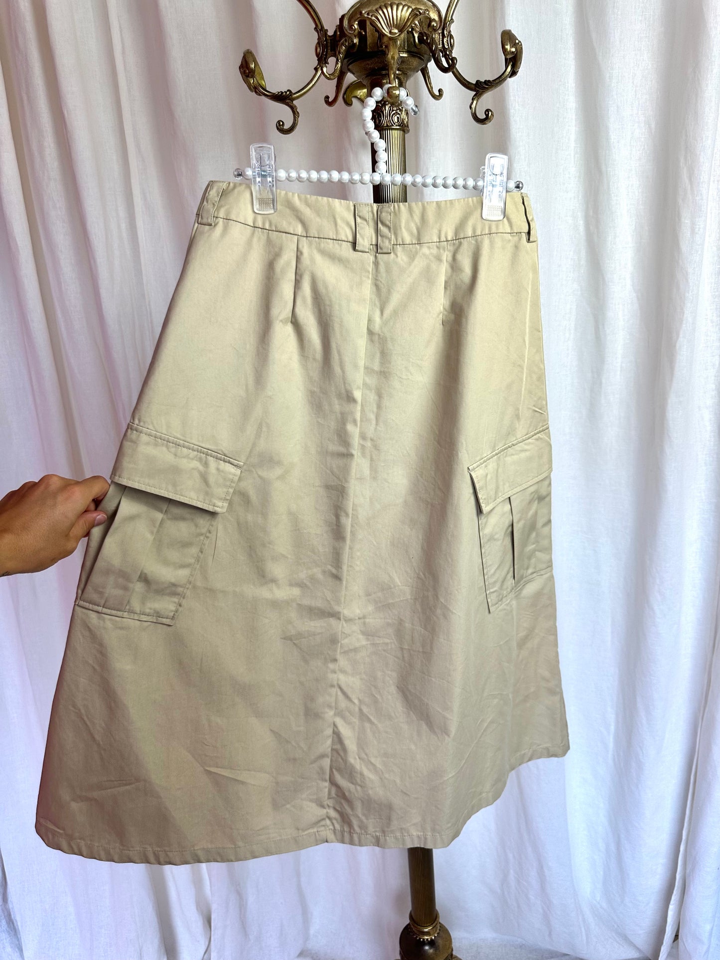 Rok H&M Divided cargo beige maat XS