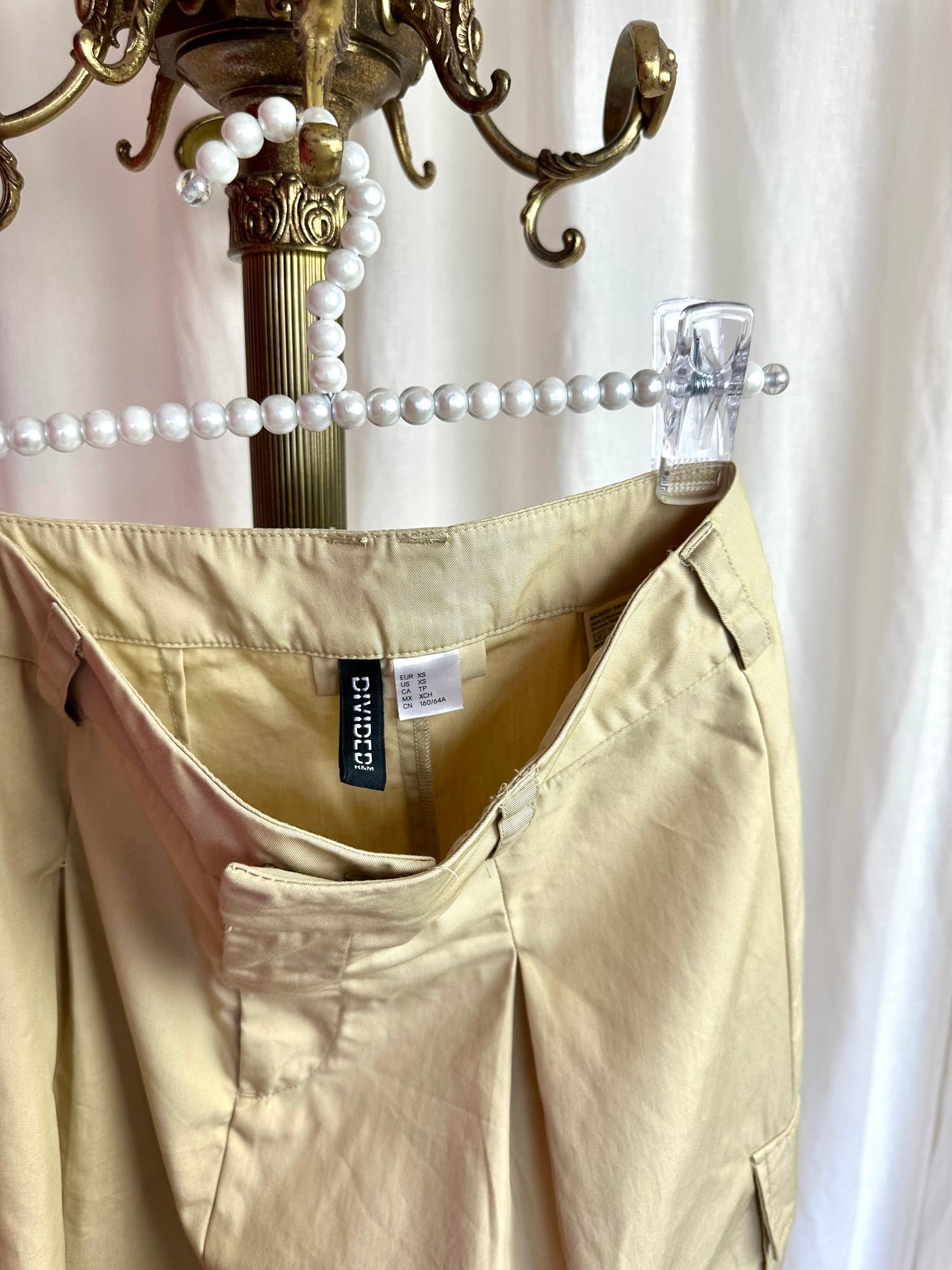 Rok H&M Divided cargo beige maat XS