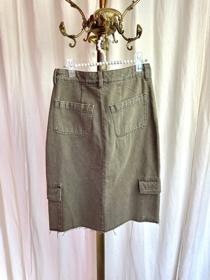 Rok H&M divided cargo khaki maat 34