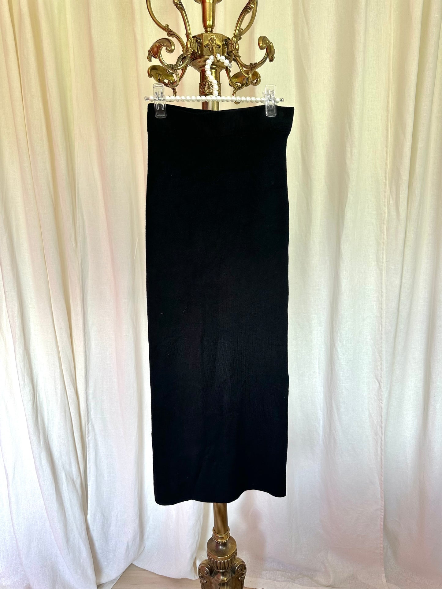 Rok H&M gebreid zwart maat XS