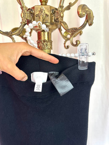 Rok H&M gebreid zwart maat XS