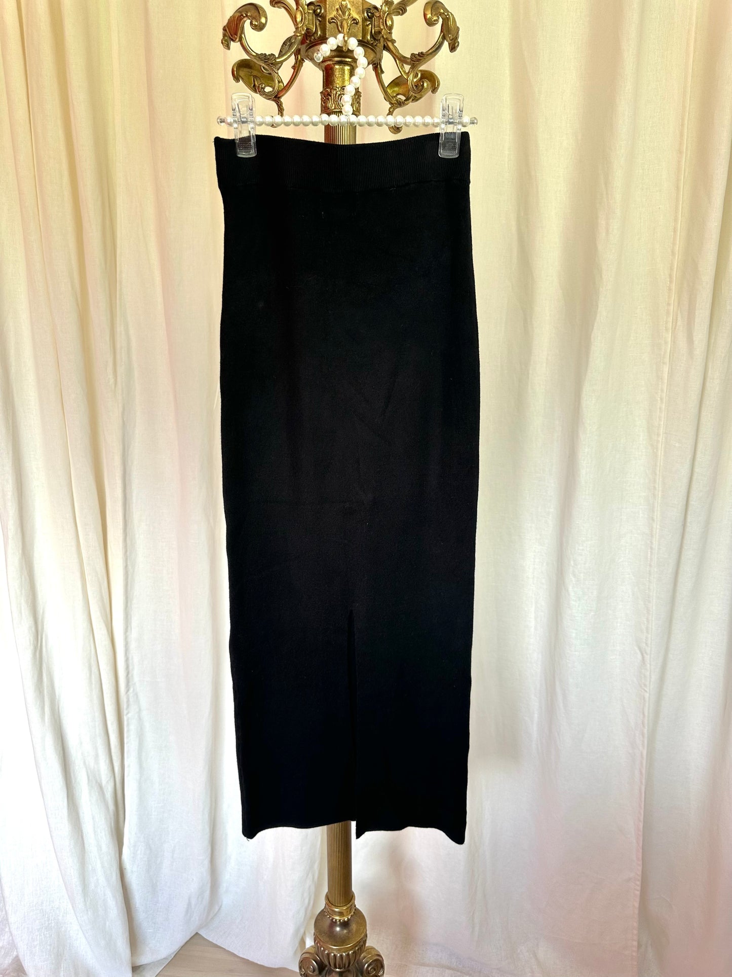 Rok H&M gebreid zwart maat XS
